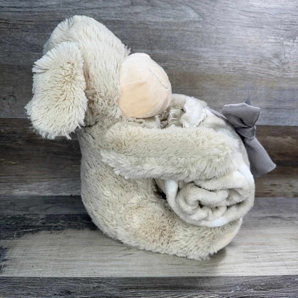 Silver One Dog Animal and Throw Blanket 2 Piece Gift Set 30